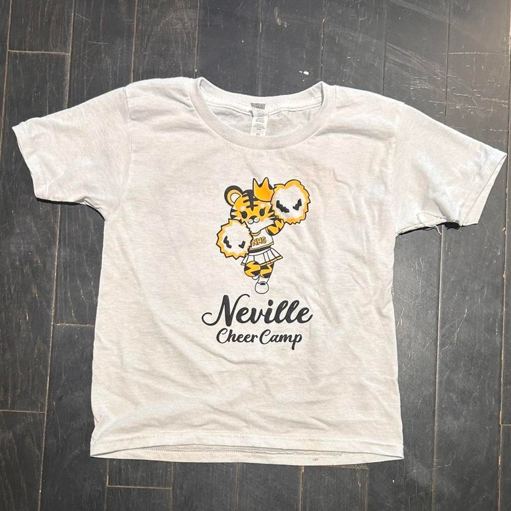 Jerzees Kids Cheer Camp T-Shirt - White and Gold